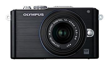 【中古】(非常に良い)OLYMPUS ミラーレス一眼 PEN Lite E-PL3 レンズキット ブラック E-PL3 LKIT BLK|オマツリライフ別館