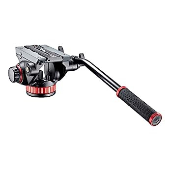 【中古】「ほぼ新品」Manfrotto 2WAY雲台 プロフルードビデオ雲台 フラットベース アルミニウム製 MVH502AH