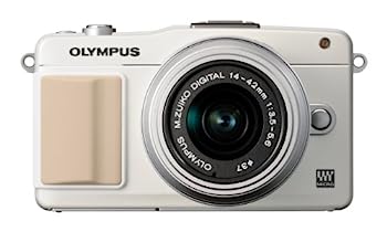 【中古】（非常に良い）OLYMPUS ミラーレス一眼 PEN mini E-PM2 レンズキット ホワイト E-PM2 LKIT WHT