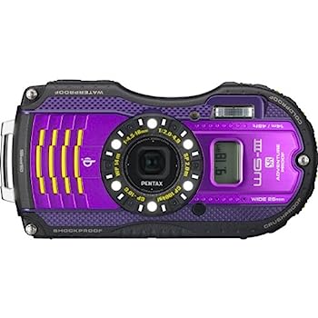 【中古】PENTAX 雨合羽デジタル写真機 PENTAX WG-3GPS パープル 1糎マクロ命令 マクロ命令照明ランプ嘱する 陰電子羅針盤 補欠選手LCD Qi標準尺度 PENTAX WG-3GPSPU 12674