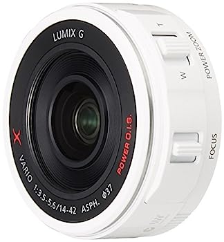 【中古】パナソニック 標準ズームレンズ マイクロフォーサーズ用 ルミックス G X VARIO PZ 14-42mm/F3.5-5.6 ASPH./POWER O.I.S. ホワイト H-PS14042-W｜オマツリライフ別館