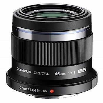 【中古】「未当て嵌める品」OLYMPUS 単興味の中心水晶体 M.ZUIKO DIGITAL 45粍 F1.8 黒いこと