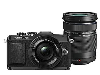 【中古】OLYMPUS PEN E-PL7 EZダブルズームキット ブラック ミラーレス一眼 E-PL7 EZ DZKIT BLK|オマツリライフ別館