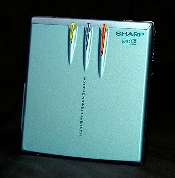 【中古】SHARP せつ然たる MD-ST77-A 青味 携帯型MD電気蓄音機（MD生まれ変わり専用機） MDLP相応う