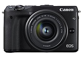 【中古】Canon ミラーレス一眼カメラ EOS M3 レンズキット(ブラック) EF-M15-45mm F3.5-6.3 IS STM 付属 EOSM3BK-1545ISSTMLK