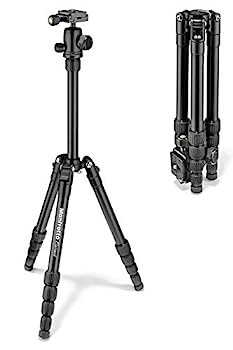 【中古】「未使用品」Manfrotto 三脚 Elementトラベル三脚 MKELES5BK-BH 最大耐荷重4kg ブラック 小型 自由雲台 キャリングケース付属 アルミデザイン 行事 イベント|オマツリライフ別館