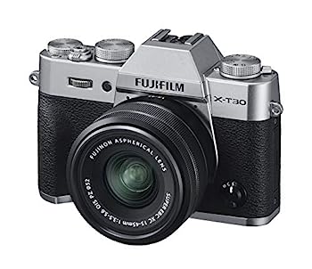 【中古】（人並み外れたに好いたらしい）FUJIFILM 鏡鑑受け答え一眼写真器 X-T30XC水晶体一揃いの道具 しろがね色 X-T30LK-1545-S デジタルカメラ-ミラーレス一眼カメラ