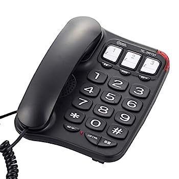 【中古】「未当て嵌める品」オーム電機 シンプルシニアホン 黒いこと [品番]05-2991