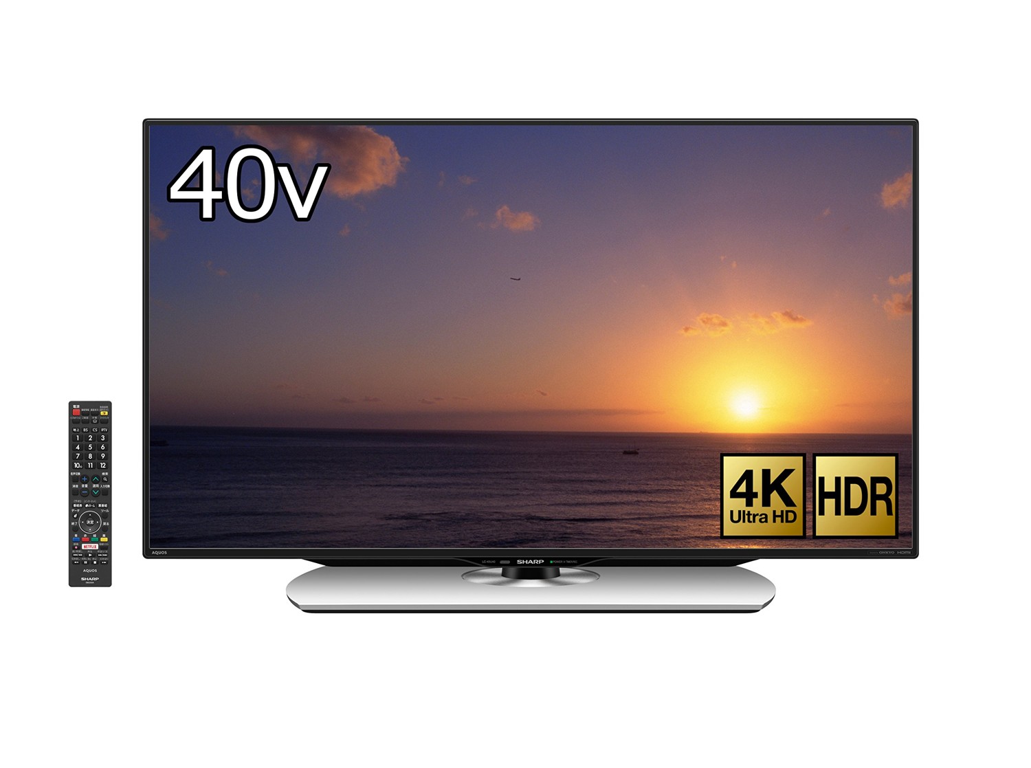 【中古】シャープ 40V型 液晶 テレビ AQUOS シャープ(SHARP) LC-40U40 4K 外付HDD対応(裏番組録画) 2画面表示 2016年モデル｜オマツリライフ別館