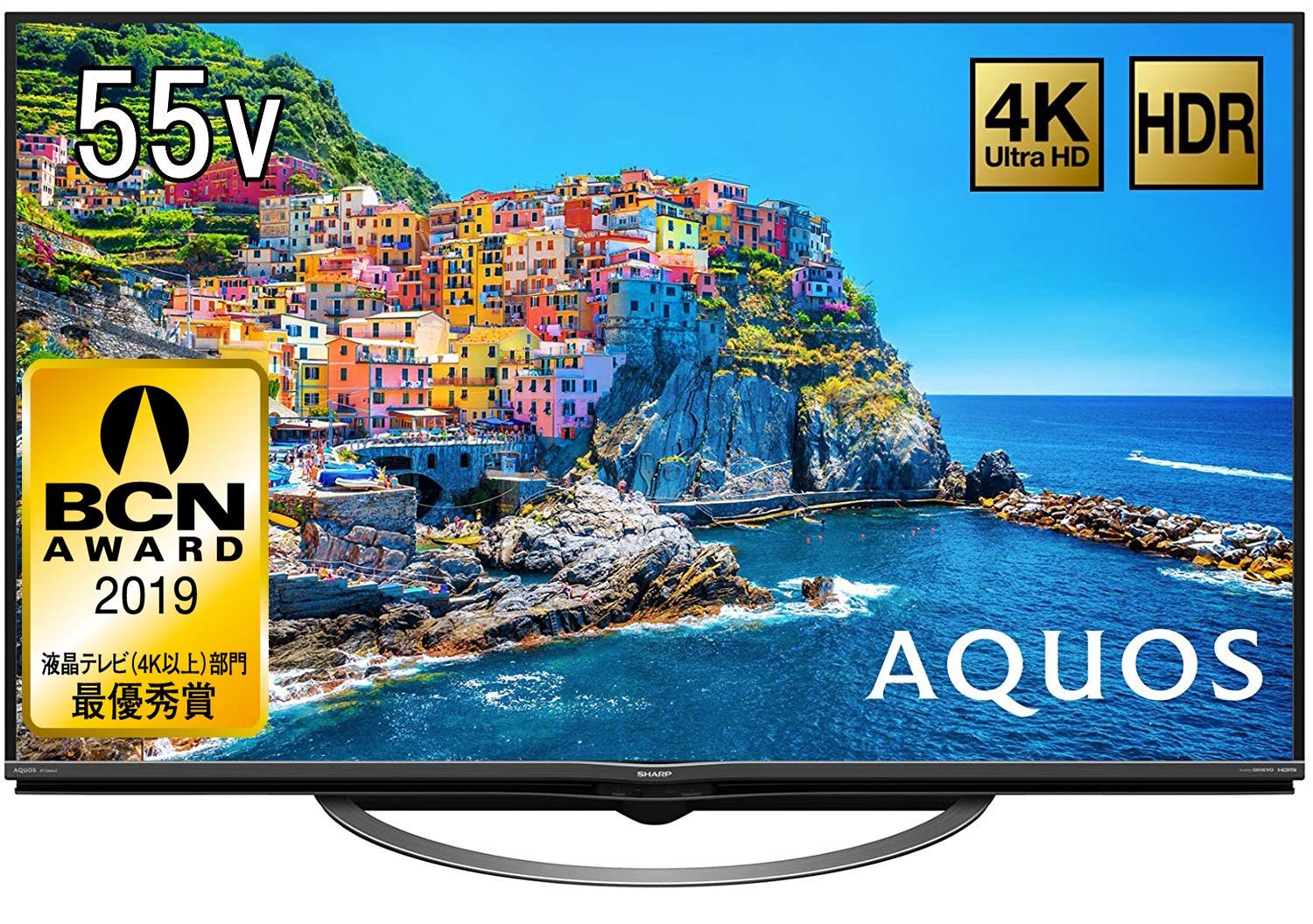 【中古】「非常に良い」シャープ 液晶 テレビ 4K Android TV シャープ(SHARP) HDR対応 回転式スタンド AQUOS 55V型 4T-C55AJ1｜オマツリライフ別館