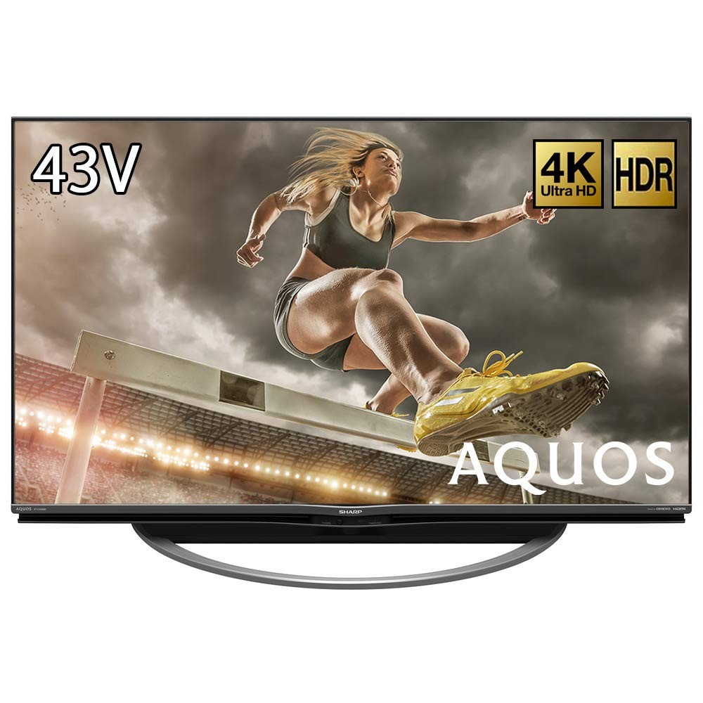 【中古】シャープ 43V型 液晶 テレビ AQUOS シャープ(SHARP) 4T-C43AM1 4K HDR対応 低反射「N-Blackパネル」搭載 2018年モデル|オマツリライフ別館