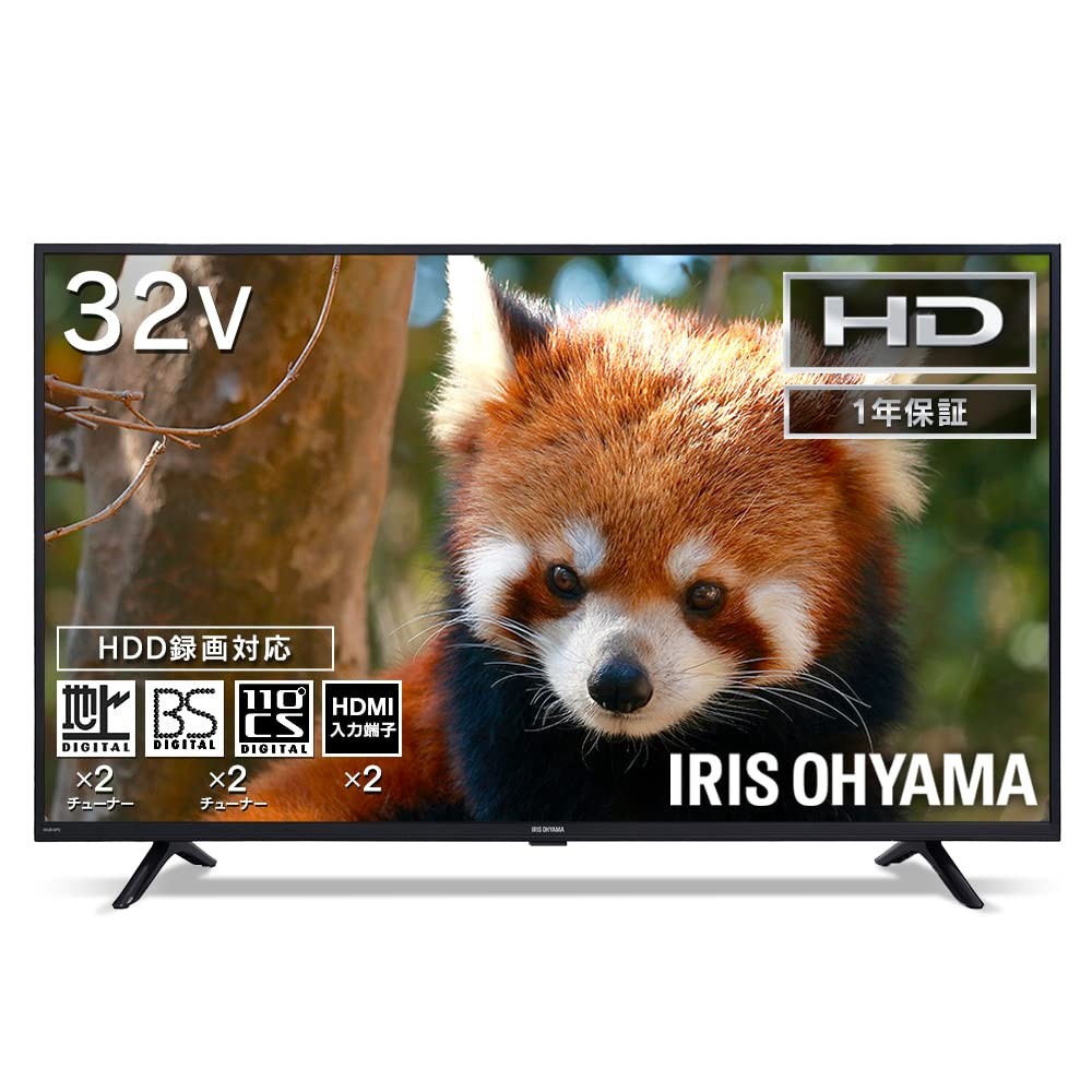 【中古】「ほぼ新品」アイリスオーヤマ 32V型 液晶 テレビ 32WB10PB アイリスオーヤマ(IRIS OHYAMA) 2022年モデル Wチューナー 裏番組同時録画 外付けHDD録画対応|オマツリライフ別館