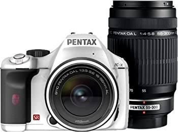 【中古】「ほぼ新品」PENTAX デジタル一眼レフカメラ K-x ダブルズームキットホワイト