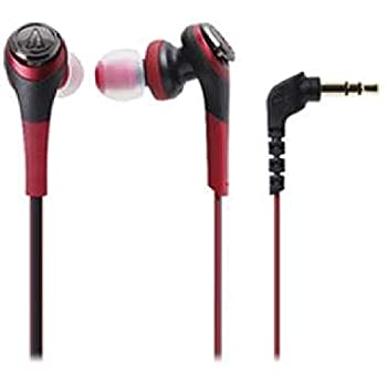 【中古】「非常に良い」オーディオテクニカ SOLID BASS インナーイヤーヘッドホン レッド ATH-CKS550 RD