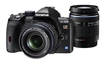 【中古】「人並み外れたに好いたらしい」OLYMPUS デジタル一眼二眼レフ写真機 E-520 ダブルズームキット E-520WKIT