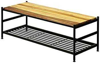 【中古】ガーデンガーデン アイアン*ウッド アカシア ローボード(テレビボード) 幅110.5cm×奥行45.5cm×高さ40.5cm 天然木製 オイル仕上げ ALB-110|オマツリライフ別館
