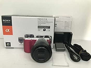 【中古】「人並み外れたに好いたらしい」ソニー SONY デジタル一眼写真機 α NEX-C3 望遠レンズ一揃いの道具 サクラ色 NEX-C3K/P