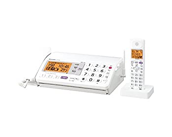 【中古】シャープ デジタルコードレスFAX 子機1台付き 1.9GHz DECT準拠方式 ホワイト系 UX-320CL-W