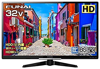 【中古】「非常に良い」フナイ 32V型 液晶テレビ ハイビジョン ダブルチューナー 500GB HDD内蔵(裏番組録画対応) FL-32H2010 地上・BS・110度CSデジタル