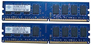 【中古】Nanya PC2-6400U (DDR2-800) 2GB x 2枚組み 合計4GB 240pin DIMM 4G Kit デスクトップパソコン用メモリ
