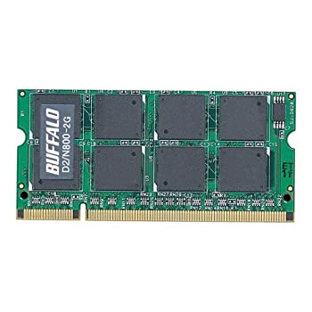 【中古】「未使用品」BUFFALO ノートパソコン用DDR2メモリー 【 2GB 】 PC2-6400 800MHz 200Pin DDR2 S.ODIMM [ D2/N800-2G ]｜オマツリライフ別館