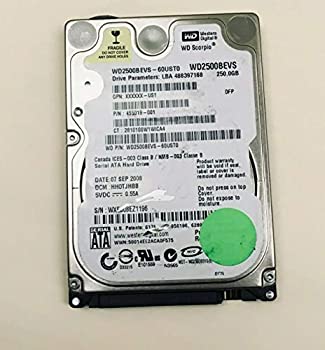 【中古】Western Digital wd2500bevs Scorpio 250?GB 400?RPM 2.5で。ノートブックSATAハードドライブ
