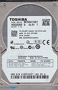 【中古】「人並み外れたに似つかわしい」2.5HDD【弾丸道路7200回転させる】 MK5061GSY 【320GBS-ATA.7200rpm】 TOSHIBA2.5HDD】