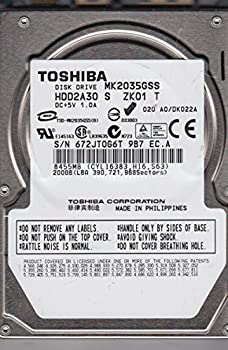 【中古】「非常に良い」東芝 MK2035GSS バルク品 2.5インチ内蔵 シリアルATAHDD 垂直磁気記録方式