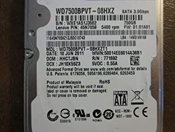 【中古】「未当てはめる品」Western Digital wd7500bpvt-26hxzt3?750?GB DCM : hhotjhbb