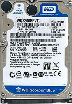【中古】「非常に良い」Western Digital WD3200BPVT-24JJ5T0 320GB DCM: EHMTJAB [並行輸入品]