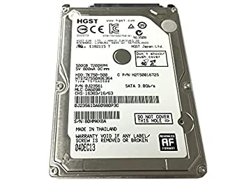 【中古】「人並み外れたに好いたらしい」HGST 7K750-500 HTS727550A9E364 (0J23561) 500GB 7200RPM 16MB Cache SATA 3.0Gb/s 2.5\" Internal Notebook Hard Drive - w/1 Year Warranty ["