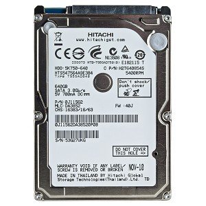 【中古】Hitachi Travelstar 5K750 HTS547564A9E384 640GB SATA/300 5400RPM 8MB 2.5\