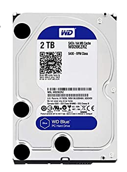 【中古】「ほぼ新品」WD HDD 内蔵固定ディスク 3.5in 2結核症 WD Blue WD20EZRZ-RT SATA3.0 5400rpm 2年引きうける