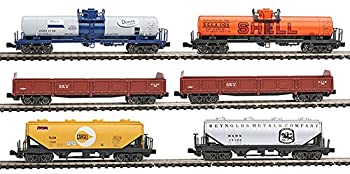 【中古】「ほぼ新品」■【KATO/カトー】(106-6275)練りあわせる積貨委託貨物鉄道車両 6両書き割り 鉄道線路ひな型 外国鉄道車両 Nゲージ