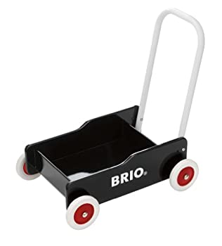 【中古】「ほぼ新品」BRIO (ブリオ) 手押し車 ブラック [ 木製 おもちゃ ] 31351