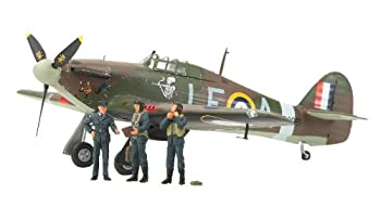 【中古】（非常に良い）タミヤ 1/48 イタレリシリーズ No.11 ドイツ空軍 ホーカー ハリケーン Mk.I 人形3体付 プラモデル 37011｜オマツリライフ別館