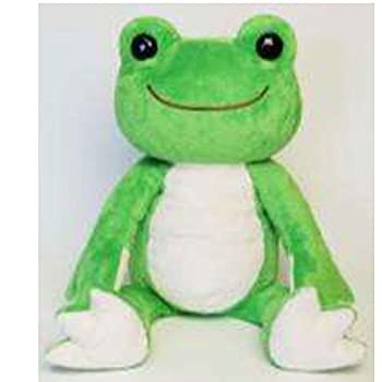 【中古】「ほぼ新品」かえるのピクルス にじいろピクルス ぬいぐるみ Mサイズ わかば