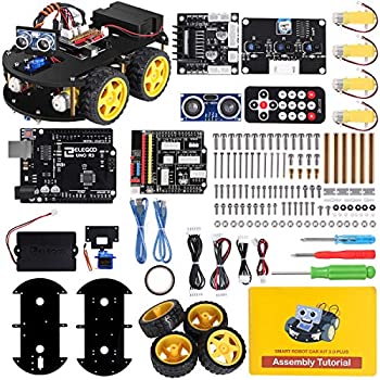 【中古】「非常に良い」ELEGOO UNO R3スマートロボットカーV3.0+ 電子工作教育的おもちゃ、全年齢対象ロボット
