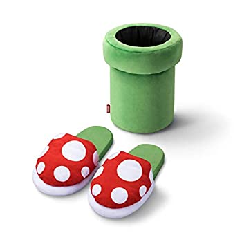 【中古】「非常に良い」スーパーマリオ ホーム&パーティ ルームスリッパ(パックンフラワー/土管)