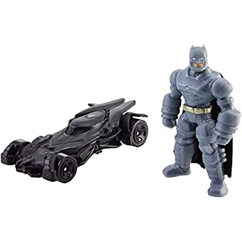 【中古】マテル バットマンvsスーパーマン/ジャスティスの誕生 ホットウィール ミニフィギュア&ダイキャストカーパック アーマードバットマン&バットモー｜オマツリライフ別館