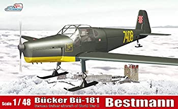 【中古】「ほぼ新品」ストランスキー 1/48 WW.II クロアチア空軍 ビュッカー Bu181 ベストマン w/スキー(ソリ脚) プラスチックモデルキット ST43016