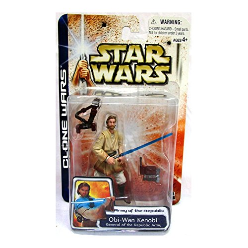 【中古】「非常に良い」Star Wars: Clone Wars Obi Wan Kenobi (General of the Republic Army) Action Figure|オマツリライフ別館