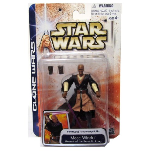 【中古】「非常に良い」スターウォーズ クローン大戦　ベーシックフィギュア　メイス・ウィンドゥ [並行輸入品]画像