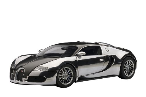 【中古】AUTOart 1/18 ブガッティ ヴェイロン (黒いこと/軽銀) Pur Sang