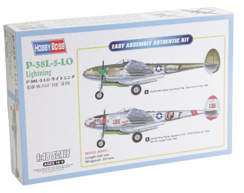 【中古】ホビーボス 1/48 エアクラフトシリーズ P-38L-5-LO ライトニング プラモデル