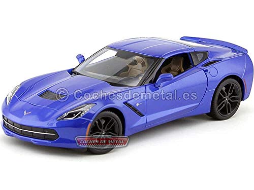 【中古】「未当て嵌める品」[Maisto]Maisto 2014 Chevrolet Corvette Stingray Z51 Blue 1/18 by 31677 31677BL [並行輸入品]