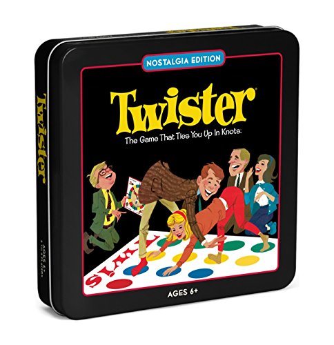 【中古】「非常に良い」ツイスター クラシックボードゲーム ノスタルジックなブリキケース付き
