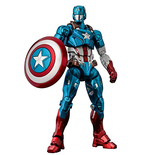 【中古】ファイティングアーマー キャプテン・アメリカ(再販) ノンスケール ABS&ダイキャスト製 塗装済み完成品 アクションフィギュア