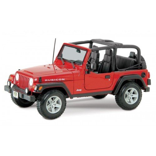 【中古】「ほぼ新品」Maisto 1/18 Scale Diecast - 31663 Jeep Wrangler Rubicon Red