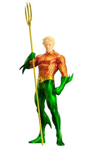 【中古】「非常に良い」コトブキヤ ジャスティス・リーグ ARTFX+ アクアマン NEW52版 1/10スケール PVC塗装済み完成品